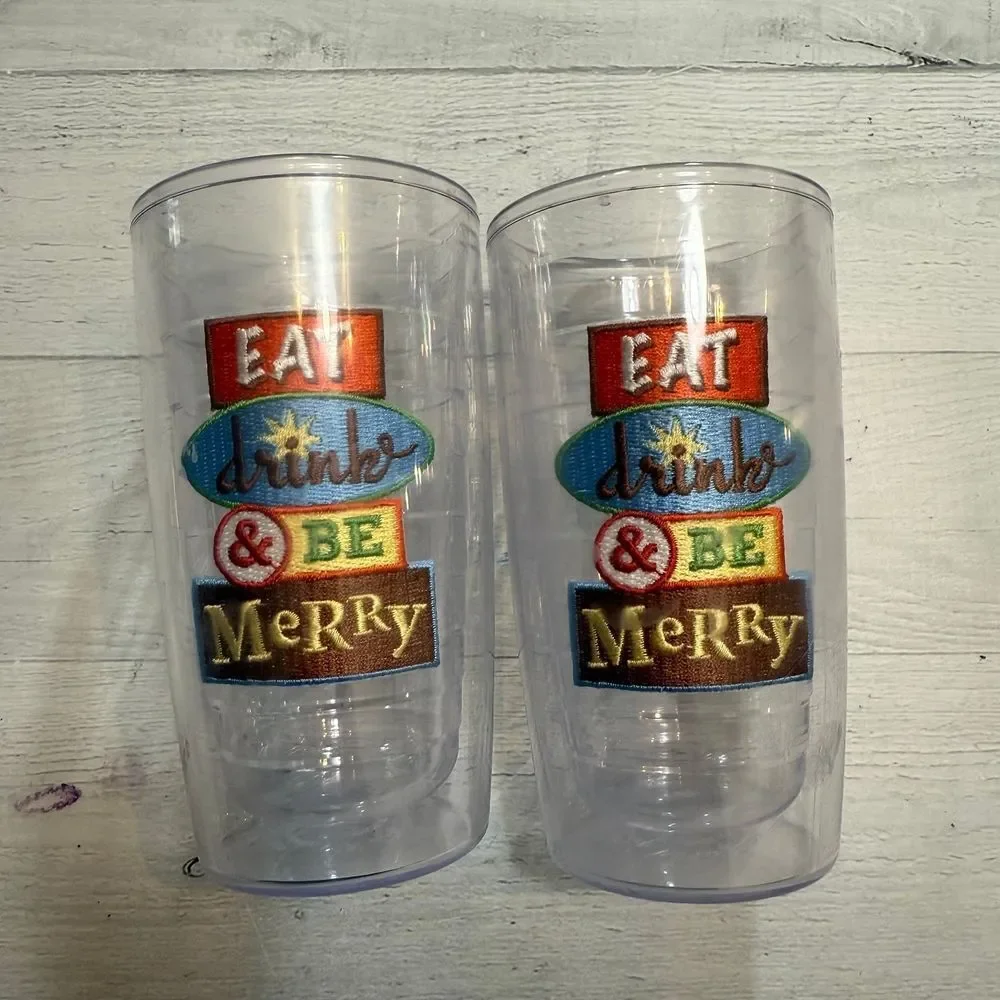 Tervis eat drink and‎ be merry double walled insulated tumblers 16oz